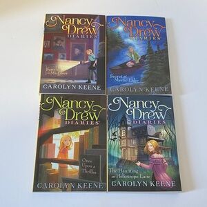 Lot of 4 Nancy Drew Diaries Paperback Books